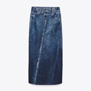 ZARA DENIM-LOOK SKIRT